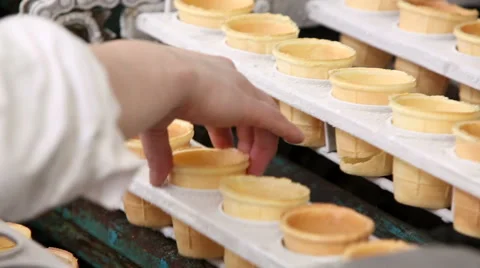 Automatic production line of ice cream Stock Footage 62265265