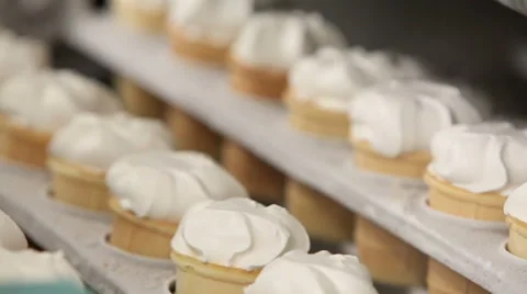 Automatic production line of ice cream Stock Footage 62266491