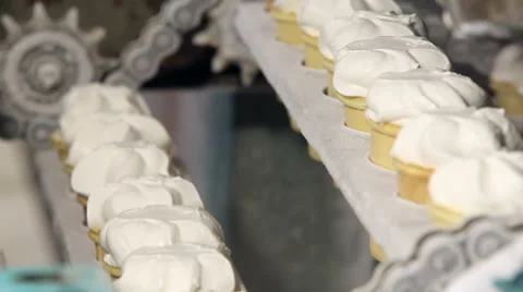 Automatic production line of ice cream Stock Footage 62267400