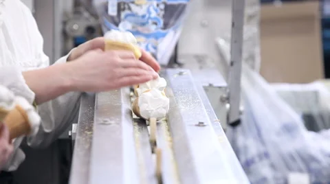 Automatic production line of ice cream Stock Footage 62270471