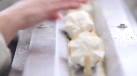 Automatic production line of ice cream Stock Footage 62270904