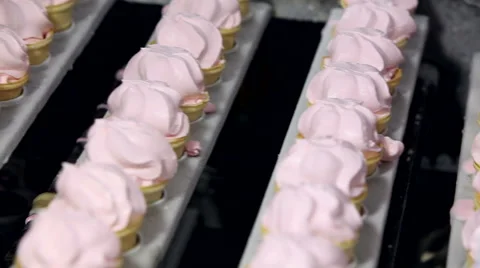 Automatic production line of ice cream Stock Footage 62272379