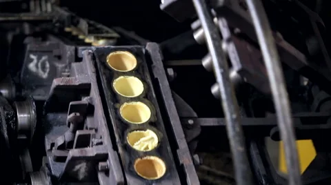 Automatic production line of ice cream Stock Footage 62274805