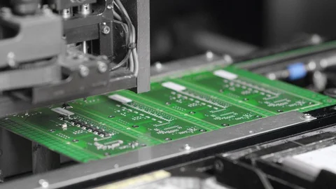 Automatic production of microchips Stock Footage 128765413