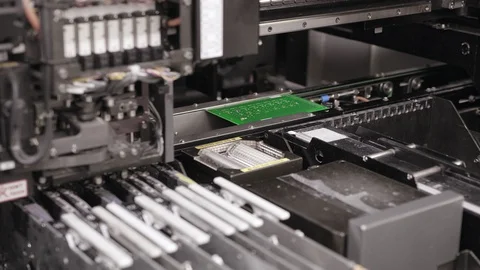 Automatic production of microchips Stock Footage 128778470