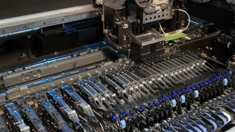 Automatic production of microcircuits Stock Footage 95182103