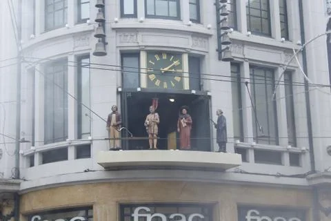 Automatic puppets in Oporto Stock Photos