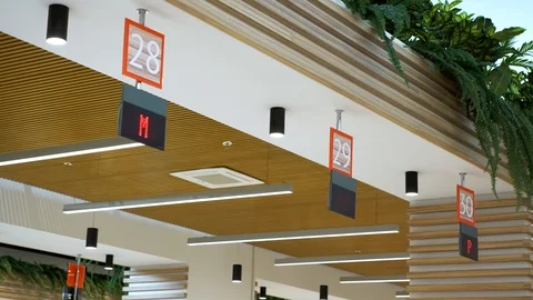 Automatic Queue Display at Modern Office Place Stock Footage 116306862