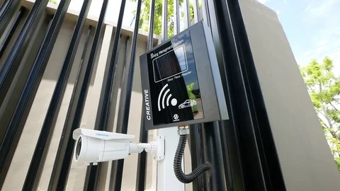 Automatic Remote Parking Area Access System Stock Footage 127574023