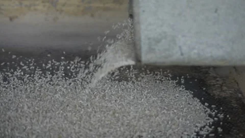 Automatic Rice Mill Machine in Action - Efficient Grain Processing Stock Footage 324042971