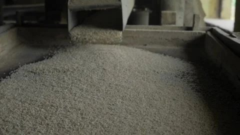 Automatic Rice Mill Process - Efficient Grain Sorting Stock Footage 320936909