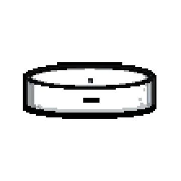Automatic robot vacuum cleaner pixel art vector illustration Stock Illustration