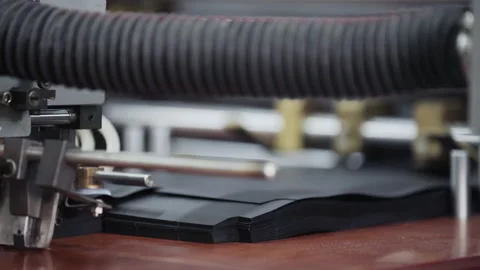 Automatic robotic Conveyor line for the production of package. Modern factory of Stock Footage 150694499