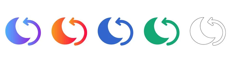 Automatic Rotation and Refresh Cycle Icons Illustrazione stock