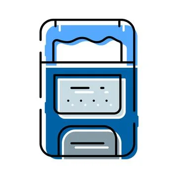 Automatic rubber stamp business office supply tool Stock Illustration
