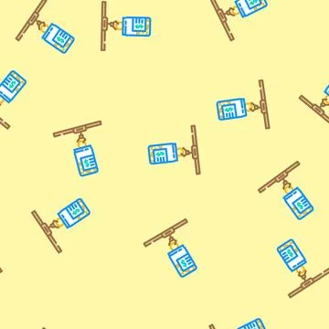 Automatic savings budget planning vector seamless pattern Stock Illustration