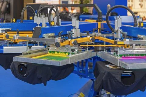 Automatic Screen Printing Stock Photos