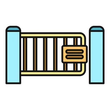 Automatic security gate providing access control and protection Stock Illustration