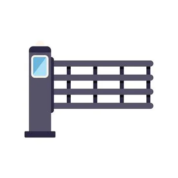 Automatic security turnstile gate access control system Illustrazione stock