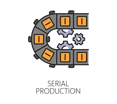 Automatic serial production, manufacture icon イラスト素材