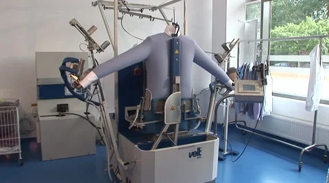 Automatic shirt drying machine Stock Footage 42329769