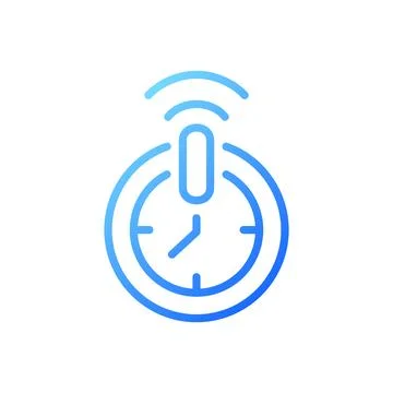 Automatic shut off timer pixel perfect gradient linear vector icon イラスト素材