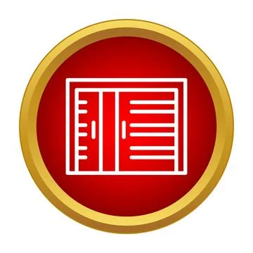 Automatic sliding door icon for building entrance Stock Illustration