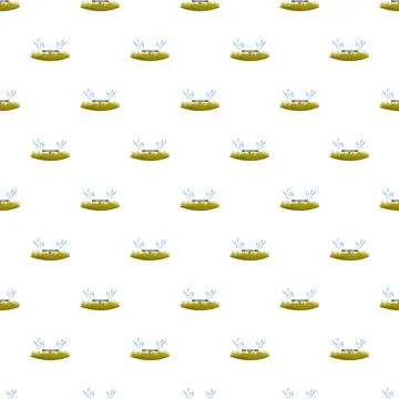 Automatic sprinkler watering green grass seamless pattern Illustrazione stock