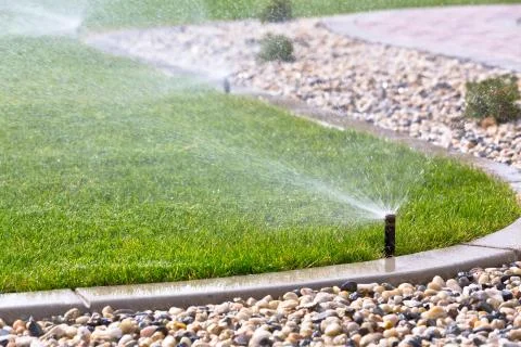 Automatic sprinklers 스톡 사진