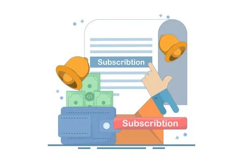 Automatic subscription service concept イラスト素材