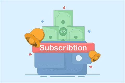 Automatic subscription service concept イラスト素材