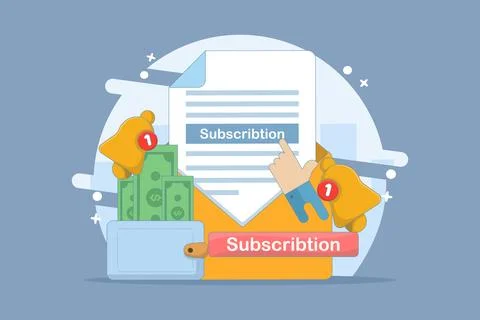 Automatic subscription service concept Illustrazione stock