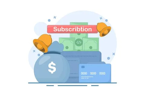 Automatic subscription service concept Stock Illustration