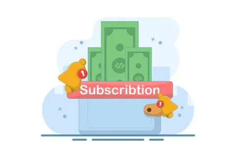 Automatic subscription service concept Illustrazione stock