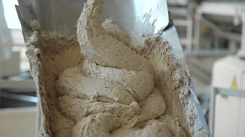 Automatic supply of dough for bread Stock Footage 63988507