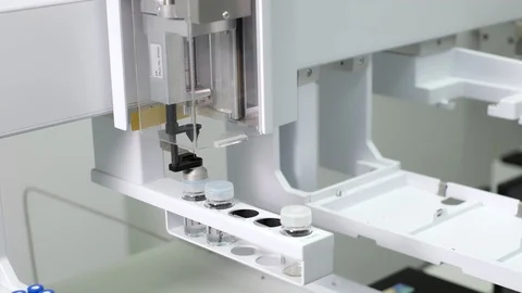 Automatic system to clean the syringe by using solvent 動画素材 129829645