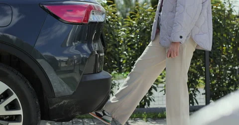 Automatic system opening the trunk by leg. Stock Footage 334100720