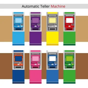 Automatic Teller Machine Stock Illustration