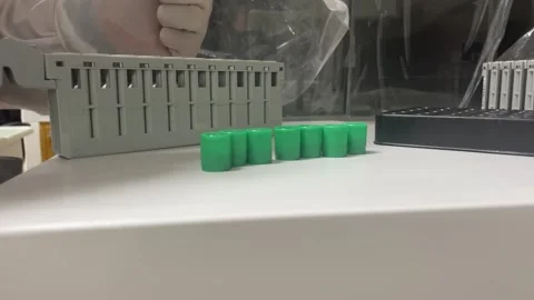 Automatic testing in laboratory. Stock Footage 282583024