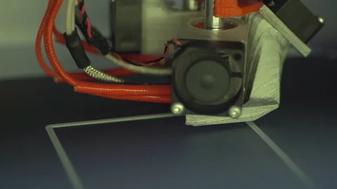 Automatic three dimensional 3d printer performs product creation Stock Footage 99055006