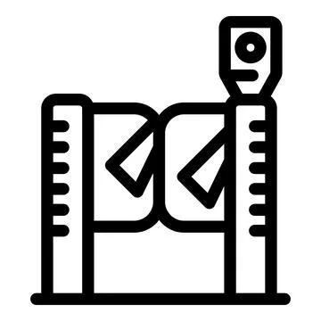 Automatic ticket gate allowing access to public transport or event venue Stock Illustration