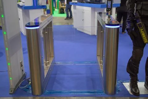 Automatic ticket gate Foto stock