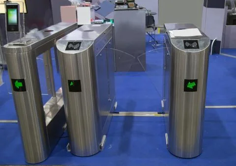 Automatic ticket gate Stock Photos