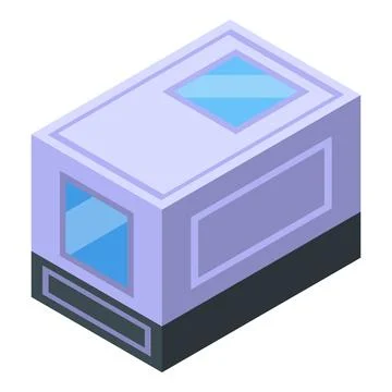 Automatic toilet filter icon isometric vector. Smart house room Illustrazione stock