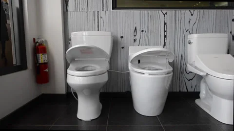 Automatic Toilets Stock Footage 37550941