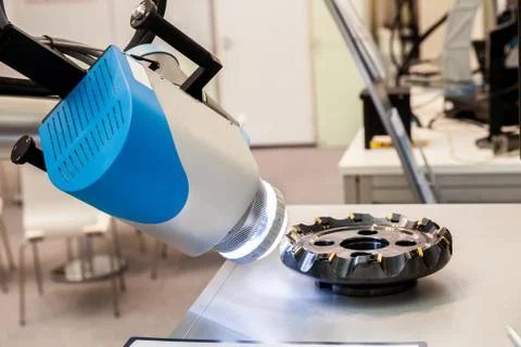 Automatic tool with measuring module Multi Edge Measurement Stock Illustration