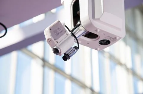 Automatic tracking and positioning jet fire extinguishing device Stock Photos