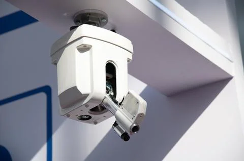 Automatic tracking and positioning jet fire extinguishing device Stock Photos