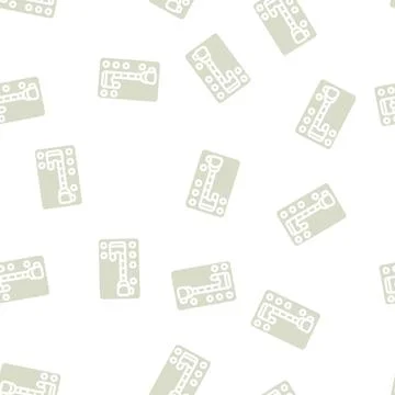 Automatic transmission car glyph vector seamless pattern Stock Illustration