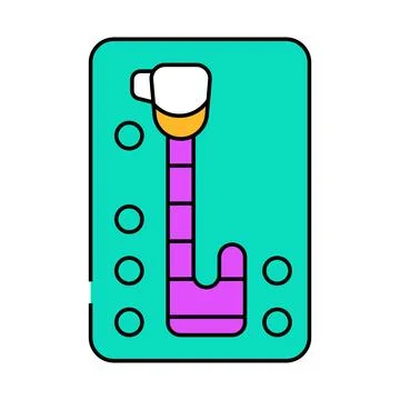 Automatic transmission car icon color illustration Stock Illustration